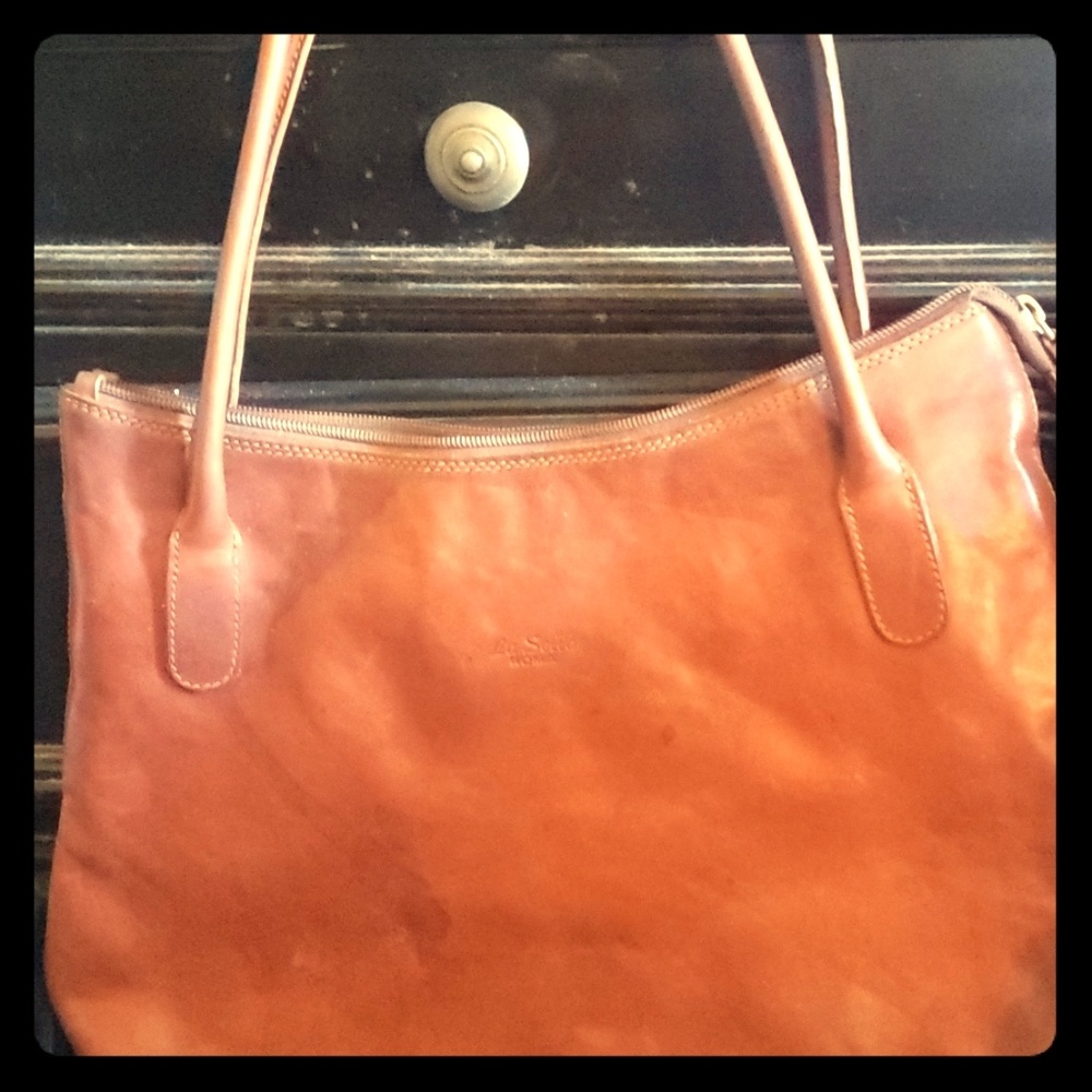 La sella big real leather bag